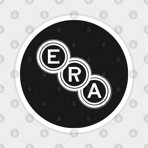 ERA (English Racing Automobiles) emblem (1933-1954) - white print - small emblem version Magnet by retropetrol